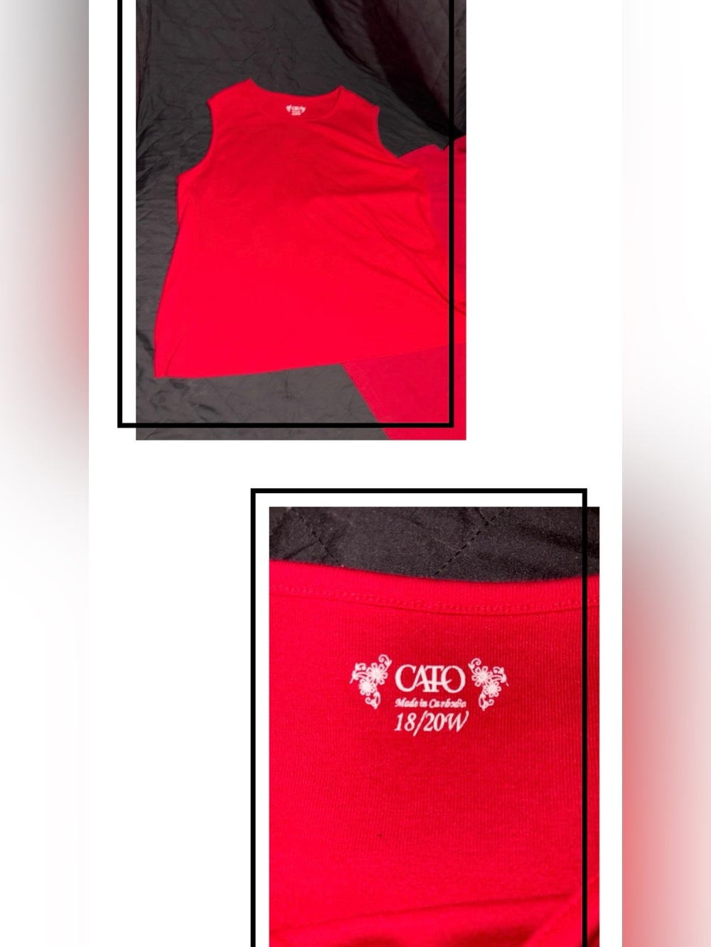 Cato Red Sleeveless Top Size 18/20W #1517